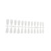 Dajidafu 1 Set French Tip Press on Nails Extra Long Colorful Gloss Adhesive Tabs Full Cover Ballerina Flat head for Women Girls Type 16