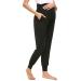 Love2Mi Maternity Women's Casual Pants Stretchy Comfortable Lounge Jogging Trousers L Black