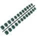 Dajidafu 24 Pieces Square Head Frosted Coffin False Nails DIY Exquisite French Style Unique Elegant Colour-fast Acrylic Nail 15blackish green - Buy Online on SooperMarket.com