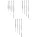Beavorty 12 STK tweezers with teeth dirndl cheap billi diy eyelash set eyelash kits for tweezers repair tweezers with toothed lace long straight nail clippers stainless steel mediumx3pcs silverx3stk
