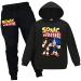 Kids Hoodie Sets Childrens Cotton So-nic Sweatshirt and Pants Boys Girl The Hedge-hog Tracksuit Cute Outfit 2Pcs Black 5-6 Years