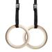 NEXPRO Wood Gymnastic Ring Olympic Strength Training Gym Rings Wooden