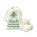 Wool Dryer Balls - Natural Fabric Softener Reusable Reduces Clothing Wrinkles and Saves Drying Time. The Large Dryer Ball is a Better Alternative to Plastic Balls and Liquid Softener. (Pack of 6)