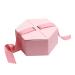 BCOATH Hexagon Candy Lipstick with Cover for Bridesmaid 1Pc Box Storage Case Pink 24X21CM