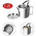 1.2L Outdoor Steel Kettle - Portable Coffee Pot Teapot for Camping Trips - Buy Online on SooperMarket.com