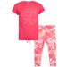 RBX Girls Active Leggings Set - 2 Piece T-Shirt and Capri Leggings (Size: 4-12) Berry Love 5-6