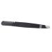 Multi-purpose stainless steel eyebrow tweezers ergonomic precise eyebrow tweezers with slanted tip and comb (black)