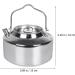BESPORTBLE 1.2L Stainless Steel Camping Kettle - Lightweight Outdoor Hiking Gear with Handle | Portable Tea Coffee Pot for Campers - Buy Online on SooperMarket.com