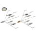 Alabama Umbrella Rig Fishing Kit - 5 Arms, Ultralight Willow Blade Lures, Blue/Gray Color - Buy Online on SooperMarket.com