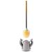 TEMKIN Set Modern Bamboo No Dead Ends Cleaning Tool Sturdy-Bristled Toilet Bowl Brush Space Saving Bathroom Accessories Anti-Drip Holder Brushes