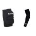 Kempa Kids Knee Indoor Protector Padded Black XS Bundle with Armsleeve Black S