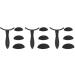 Healeved 3 Sets Eye Shadow Stamp Make up Accessories Eyeshadow Lazy Eyeshadow Black
