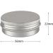 12 Pack of 40ml Silver Aluminum Screw Cap Cream Cans - Empty Round Cosmetic Containers with Stickers - Ideal for International Shipping - Buy Online on SooperMarket.com