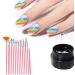Desikixudy 23 Piece Set Acrylic Set UV Gel Nail Polish Painting Brushes Dotting Pen Kit Manicure Clean Brush Tool - Buy Online on SooperMarket.com