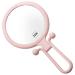 BLASHRD 10X Handheld Magnifier Double Sided Folding Makeup Mirror Portable Handheld Mirror with Adjustable Handle(Pink)