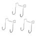 Hemoton 3pcs Wall Hangers for Clothes Cabinet Hook Over The Door Hanging Hooks Perforated Door Hat 7.5X6.5CM Silver