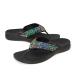 SOLLBEAM Womens Original Orthotic Comfort Thong Style Flip Flops Sandals With Arch Support Heel Cup 9 Black Reflective