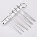 6pcs/set of portable stainless steel multi-function ear wax removal tool health care ear pick earwax removal tool ear care - (Color: ES2-Silver TK-6pcs)