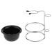 Seasaww Stainless Steel Shaving Brush Stand & Acrylic Shaving Bowl Mug Set - Premium Grooming Essentials for Men | International Shipping Available - Buy Online on SooperMarket.com