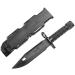Lancer Tactical M9 Santoprene Rubber Blade Bayonet Disarm Trainer Knife with Sheath (Black) - Buy Online on SooperMarket.com
