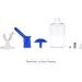 500ml Pet Water Bottle - No Drip Automatic Feeder for Small Animals - Leak Proof, Hanging Dispenser for Dogs, Cats, Rabbits, Hamsters, Hedgehogs - BPA Free, Blue - Buy Online on SooperMarket.com