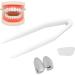 Fake Gold Teeth Grills For Your Teeth Plating Teeth Brace Fashionable Metal Teeth Decoration Jewelry For Halloween Party (Silver) - Buy Online on SooperMarket.com