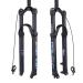 BOLANY 26/27.5/29 Mountain Bike Air Suspension Fork Shock Absorber Rebound Adjustment 1 1/8 Straight Tube QR 9mm Travel 100mm Manual/Remote Locking Fit Mountain/Road Bike Remote 27.5inch