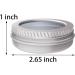 2 Ounce Aluminum Tin Jar 60ml - 20 Pcs Refillable Clear Top Screw Lid Round Container for Cosmetic Lip Balm Cream - Buy Online on SooperMarket.com