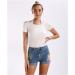 COMLIFE Women's Irregular Denim Shorts with Tassels | Mid Waisted | Blue-sl095 - Buy Online on SooperMarket.com