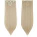 Silk-co Clip in Hair Extensions - 100% Synthetic 23 Inch Straight Blond & Bleach Blond Hairpieces - 8pcs for Full Head Coverage - Buy Online on SooperMarket.com
