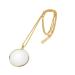 Magnifier Pendant Necklace 5X Monocle for Eye Costume Mini Magnify Glass Reeding Decorative Necklace for Library Reading Jewelry Crafts Needlework (gold)