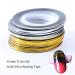 JIAHAO 2Pcs Gold/Silver Rolls Striping Tape Line Nail Art Decoration Sticker - Nail Art Tips for Perfect Manicure - Buy Online on SooperMarket.com