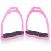 Equinate Stirrups Midway 10cm Pink - Anti-Slip Rubber Tread for Adults & Children - Set of 2 - International Shipping Available - Buy Online on SooperMarket.com