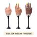 Professional Silicone Nail Practice Hand for Acrylic Nails | Left Hand Dark Brown with Adjustable Bracket and 50pcs Nail Tips - Buy Online on SooperMarket.com