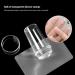 U-K Nail Art Scraper Kit French Smile Line Tools Clear Silicone Jelly Stamp with Scraper Transparent Soft Clear Stamp for Manicure Tools Useful and Practical - Buy Online on SooperMarket.com