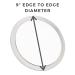 Rucci 5X Magnifying Makeup Mirror with 3 Suction Cups - Perfect for Precise Makeup Application - Buy Online on SooperMarket.com
