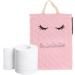 Toilet Paper | Hangable Cotton Cute Eyelash Shape Toilet Paper Organizer for Bathroom | Toilet Paper Dispenser Box for Camping Bathroom RV Car Travel No Glue or Drill Needed Dalynn Pink - Buy Online on SooperMarket.com