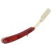 Professional Stainless Steel Manual Bartklingen Holder for Men | Hairdressing Bar Cutter Rack with Beech Handle - Buy Online on SooperMarket.com