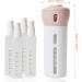 Chiveenido 4-in-1 Travel Dispenser Set | Refillable Shampoo & Toiletry Bottles - Pink & Gray - International Shipping - Buy Online on SooperMarket.com