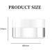 Transparent Empty Jars Set - 6 Mini Dose Containers with Spatula | 5ml Travel Potty Jars for Lotion Cream Candles & Cosmetics (White Lid) - Buy Online on SooperMarket.com