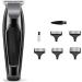 Professional Hair Clippers for Men Electric Haircut Kit Hair Trimmer 5W Powerful Sharply Blade Floating Cutting with 5 Guide Combs Gray - Buy Online on SooperMarket.com
