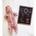 Wood Framed Baby Monthly Milestone Chalkboard | Reusable 12x16 Baby Calendar Board - Buy Online on SooperMarket.com