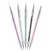 NATUCE 5 Pcs Nail Art Brush Nail Point Pen Double Ended Nail Art Pen Nail Art Design Brush Nail Art Brush 6/8/10/12/15 mm