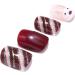 Brishow Christmas Snow Elk Press on Nails - Red Short Square Fake Nails for Women and Girls (24pcs) - Buy Online on SooperMarket.com