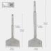 SDS Plus Chisel Tile Chisel Bits - 2PCS 3 Inch Wide & Angled Bent Concrete Tile Removal Chisels for Hammer Drills - Thinset Removal Chisel Bits (3X 6.5 + 3X 10) - Buy Online on SooperMarket.com