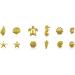 200 Count/pack 3d Gold Metal Nail Studs Stickers Glitter Nail Art Charm Kit Mixed Accessories for Women Girl Diy Nail Design Jewelry Craft Decoration Sea Series Ocean - Buy Online on SooperMarket.com
