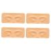 Baluue 4pcs Eyebrow Practice Block Makeup Practice Eye Make up Training Skin Practice Eye Board 16x7cm As Shown