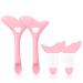 4pcs Eyeliner Stencils Eyeliner Helper Tool Silicone Eyeliner Eyeshadow Stencils Mascara Shield Applicator for Eyeliner Eyelashes Eyebrows Lip Liner Face Contour (Pink)