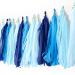 Binpeng 9.8in Blue Tissue Paper Tassel DIY Hanging paper decorations Party Garland Decor for Party Decorations Wedding Festival Baby Shower Decoration 20PCS25cm Blue 25cm