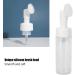 Silicone Brush Head Foaming Bottle Transparent Deep Clean Facial Pores Spiral Bottle Mouth Large Diameter Round Concave Bottom Fastening Pump Head Press Type Foaming Pump Head 150ML - Buy Online on SooperMarket.com
